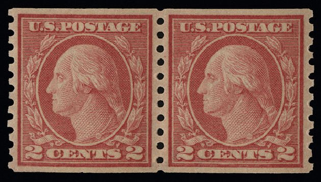 Price of US Stamps Scott Catalog # 454 - 2c 1915 Washington Coil Perf 10 Vertically. Spink Shreves Galleries, Aug 2013, Sale 144, Lot 253