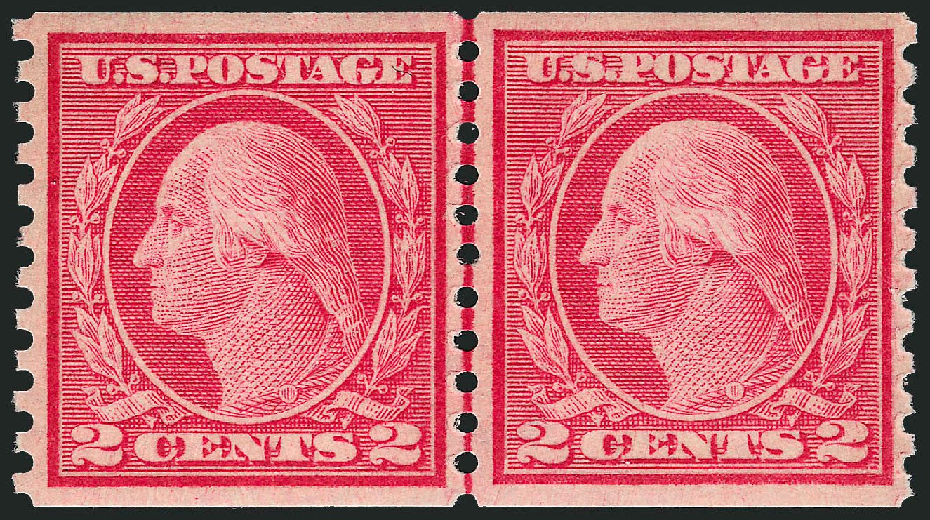 US Stamp Price Scott Catalog 455: 2c 1915 Washington Coil Perf 10 Vertically. Robert Siegel Auction Galleries, Sep 2009, Sale 968B, Lot 593