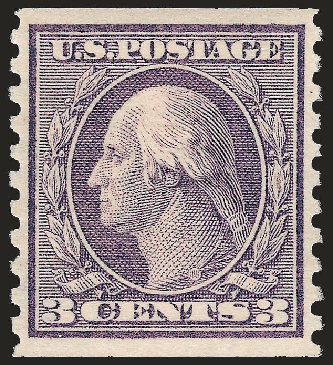 Price of US Stamps Scott 456: 3c 1916 Washington Coil Perf 10 Vertically. Robert Siegel Auction Galleries, Apr 2010, Sale 984, Lot 897