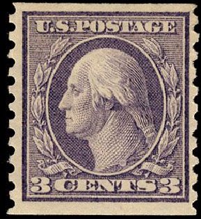 Prices of US Stamp Scott # 456: 3c 1916 Washington Coil Perf 10 Vertically. Cherrystone Auctions, Jan 2008, Sale 200801, Lot 1219