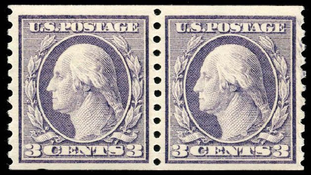 Prices of US Stamps Scott # 456: 1916 3c Washington Coil Perf 10 Vertically. Matthew Bennett International, Apr 2008, Sale 326, Lot 420