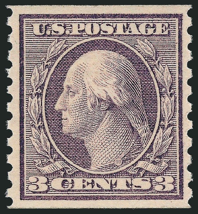 Price of US Stamps Scott Catalogue 456: 3c 1916 Washington Coil Perf 10 Vertically. Robert Siegel Auction Galleries, Dec 2011, Sale 1017, Lot 820