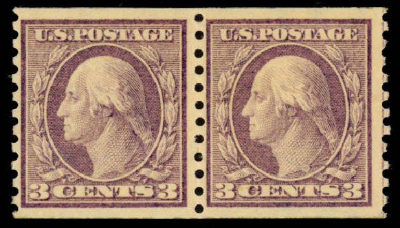 Price of US Stamps Scott 456: 3c 1916 Washington Coil Perf 10 Vertically. Daniel Kelleher Auctions, May 2014, Sale 652, Lot 671