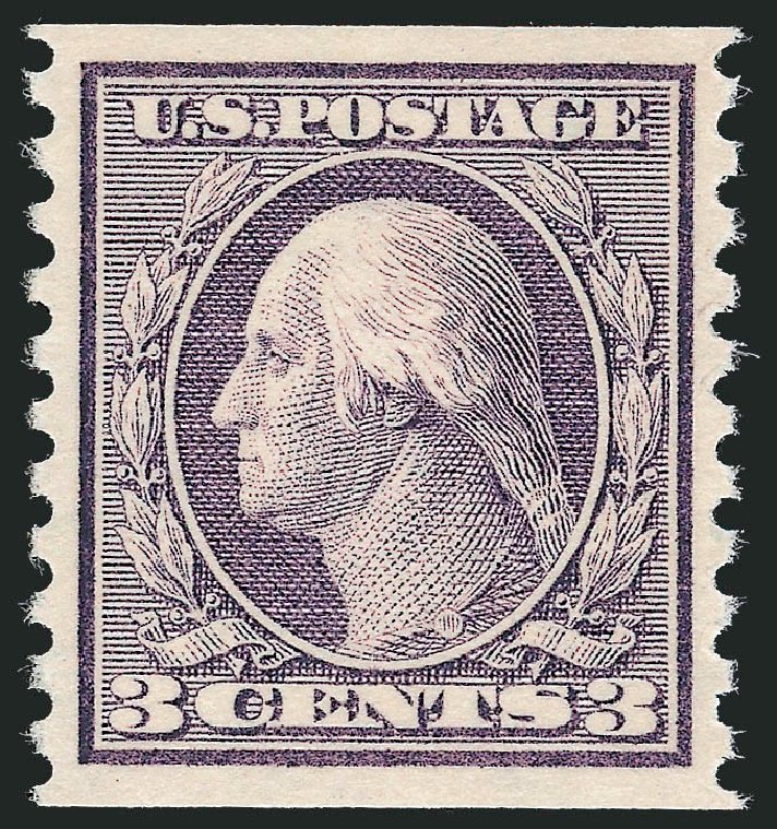 Prices of US Stamp Scott #456 - 1916 3c Washington Coil Perf 10 Vertically. Robert Siegel Auction Galleries, Dec 2012, Sale 1037, Lot 2064