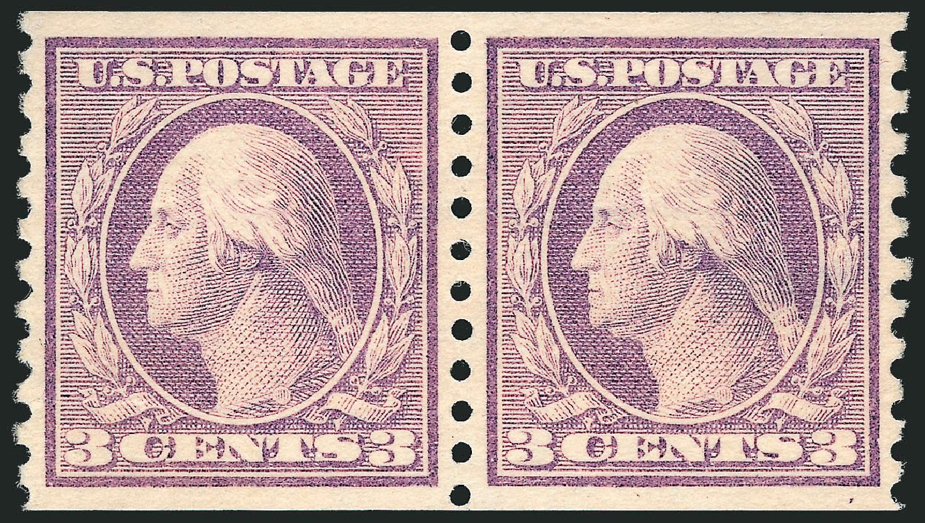 Prices of US Stamp Scott # 456: 3c 1916 Washington Coil Perf 10 Vertically. Robert Siegel Auction Galleries, Jun 2011, Sale 1011, Lot 745