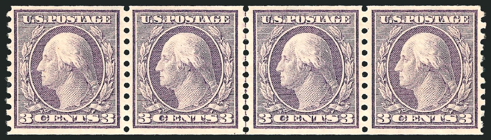 Prices of US Stamp Scott 456: 3c 1916 Washington Coil Perf 10 Vertically. Robert Siegel Auction Galleries, Feb 2015, Sale 1093, Lot 365