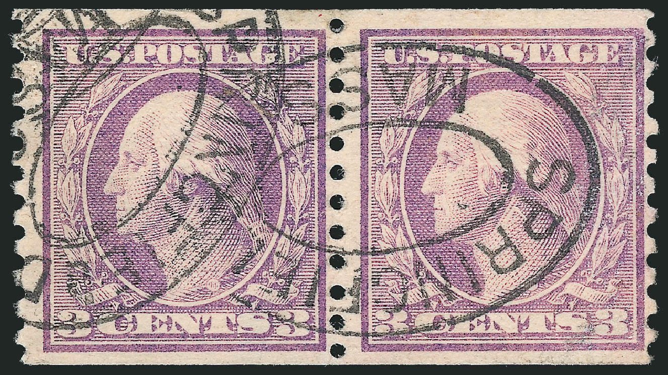 Cost of US Stamps Scott Catalogue #456: 1916 3c Washington Coil Perf 10 Vertically. Robert Siegel Auction Galleries, Oct 2010, Sale 997, Lot 6015