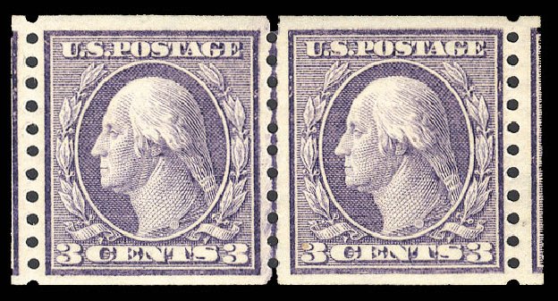 Price of US Stamp Scott 456: 1916 3c Washington Coil Perf 10 Vertically. Cherrystone Auctions, Apr 2009, Sale 200904, Lot 92