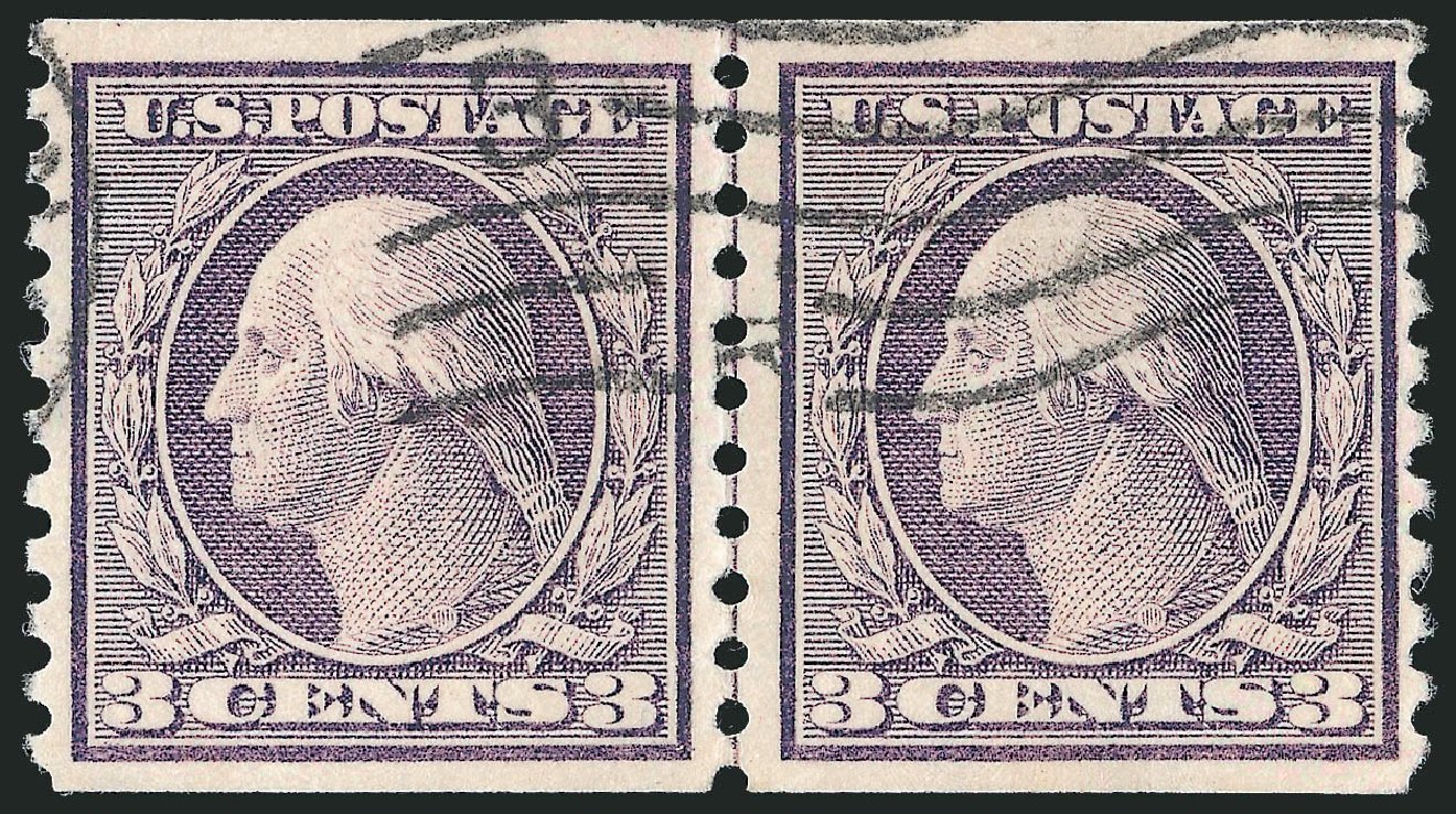 Prices of US Stamp Scott 456: 3c 1916 Washington Coil Perf 10 Vertically. Robert Siegel Auction Galleries, Sep 2012, Sale 1028, Lot 402