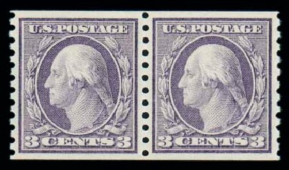US Stamp Prices Scott Catalogue #456: 3c 1916 Washington Coil Perf 10 Vertically. Matthew Bennett International, Oct 2007, Sale 322, Lot 2226