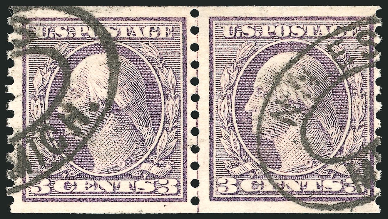 Costs of US Stamp Scott Cat. # 456 - 1916 3c Washington Coil Perf 10 Vertically. Robert Siegel Auction Galleries, Feb 2015, Sale 1093, Lot 366