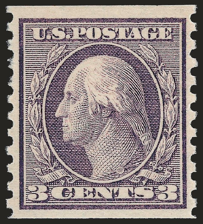 Cost of US Stamps Scott # 456 - 3c 1916 Washington Coil Perf 10 Vertically. Robert Siegel Auction Galleries, Jun 2010, Sale 992, Lot 2486