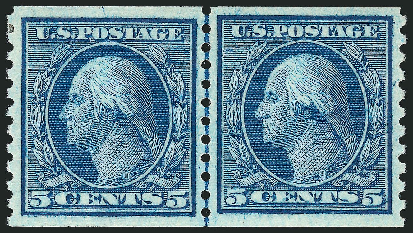 Prices of US Stamps Scott # 458: 5c 1915 Washington Coil Perf 10 Vertically. Robert Siegel Auction Galleries, Oct 2010, Sale 997, Lot 6016