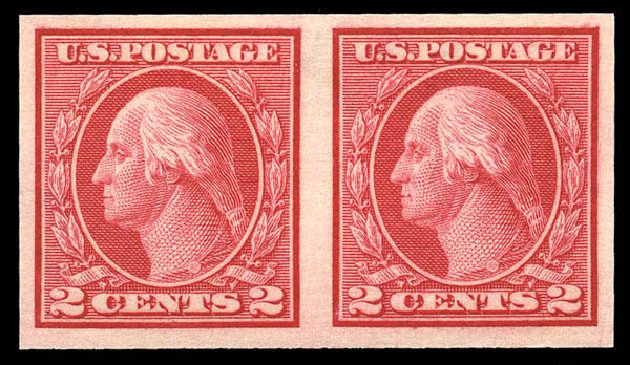 Costs of US Stamp Scott Catalogue #459: 1914 2c Washington Coil Imperf. Matthew Bennett International, May 2014, Sale 350, Lot 607