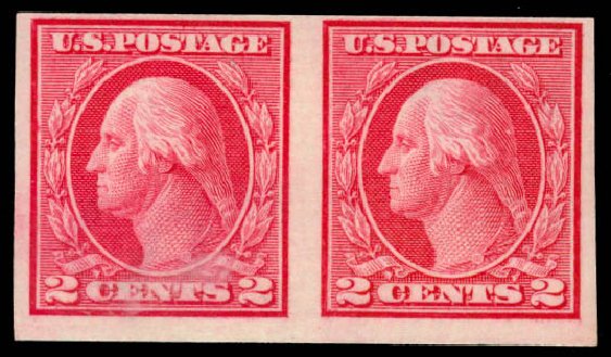 Price of US Stamp Scott Cat. 459: 1914 2c Washington Coil Imperf. Daniel Kelleher Auctions, Mar 2014, Sale 650, Lot 2637