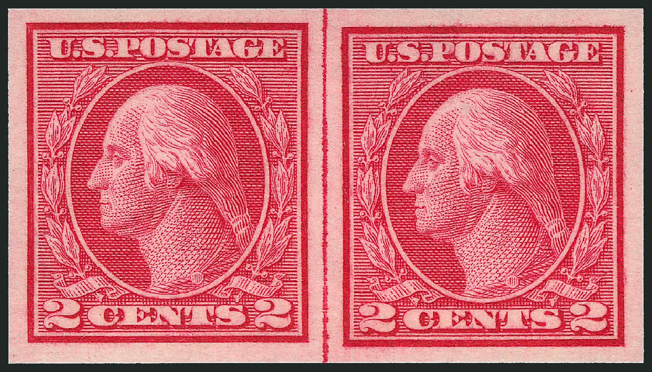 Price of US Stamp Scott # 459 - 2c 1914 Washington Coil Imperf. Robert Siegel Auction Galleries, Dec 2013, Sale 1062, Lot 657