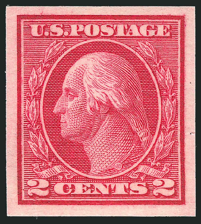 Values of US Stamps Scott Catalogue # 459: 1914 2c Washington Coil Imperf. Robert Siegel Auction Galleries, Jul 2014, Sale 1077, Lot 277