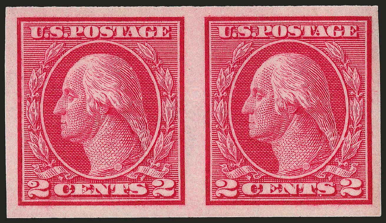 US Stamps Value Scott Cat. 459: 2c 1914 Washington Coil Imperf. Robert Siegel Auction Galleries, Jun 2010, Sale 992, Lot 2487