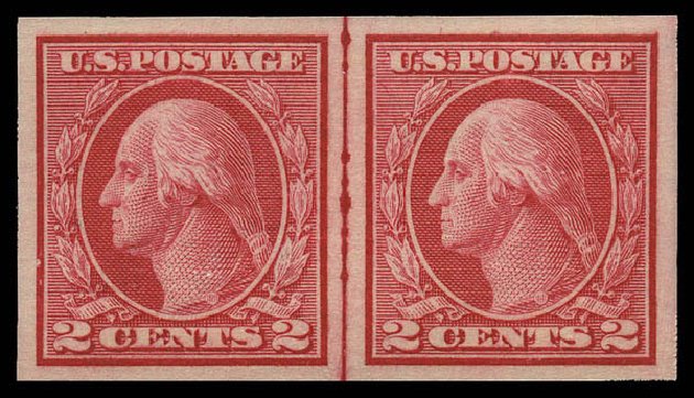 US Stamp Price Scott #459 - 1914 2c Washington Coil Imperf. Matthew Bennett International, May 2014, Sale 350, Lot 608
