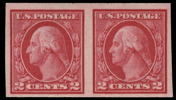 Value of US Stamps Scott Cat. 459 - 1914 2c Washington Coil Imperf. Cherrystone Auctions, Mar 2010, Sale 201003, Lot 178