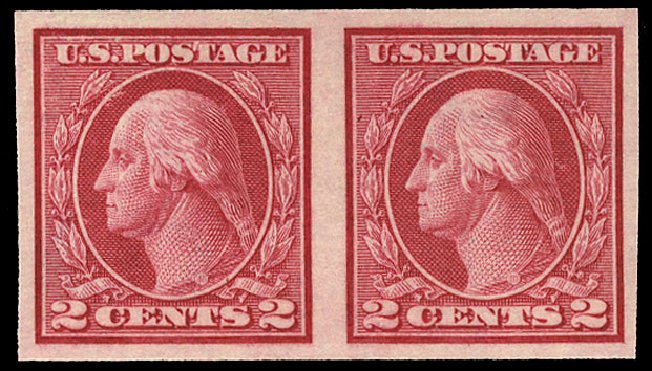 Cost of US Stamps Scott Catalog #459 - 2c 1914 Washington Coil Imperf. Cherrystone Auctions, Apr 2010, Sale 201004, Lot 258