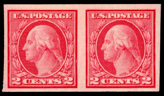 Cost of US Stamps Scott Catalog #459 - 2c 1914 Washington Coil Imperf. Daniel Kelleher Auctions, Dec 2013, Sale 640, Lot 398