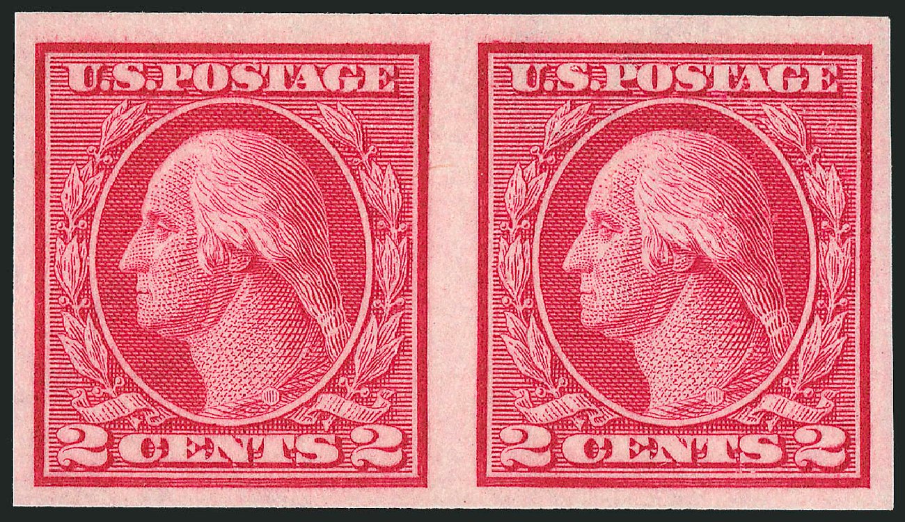 US Stamp Prices Scott Catalog # 459: 1914 2c Washington Coil Imperf. Robert Siegel Auction Galleries, Oct 2011, Sale 1014, Lot 1948