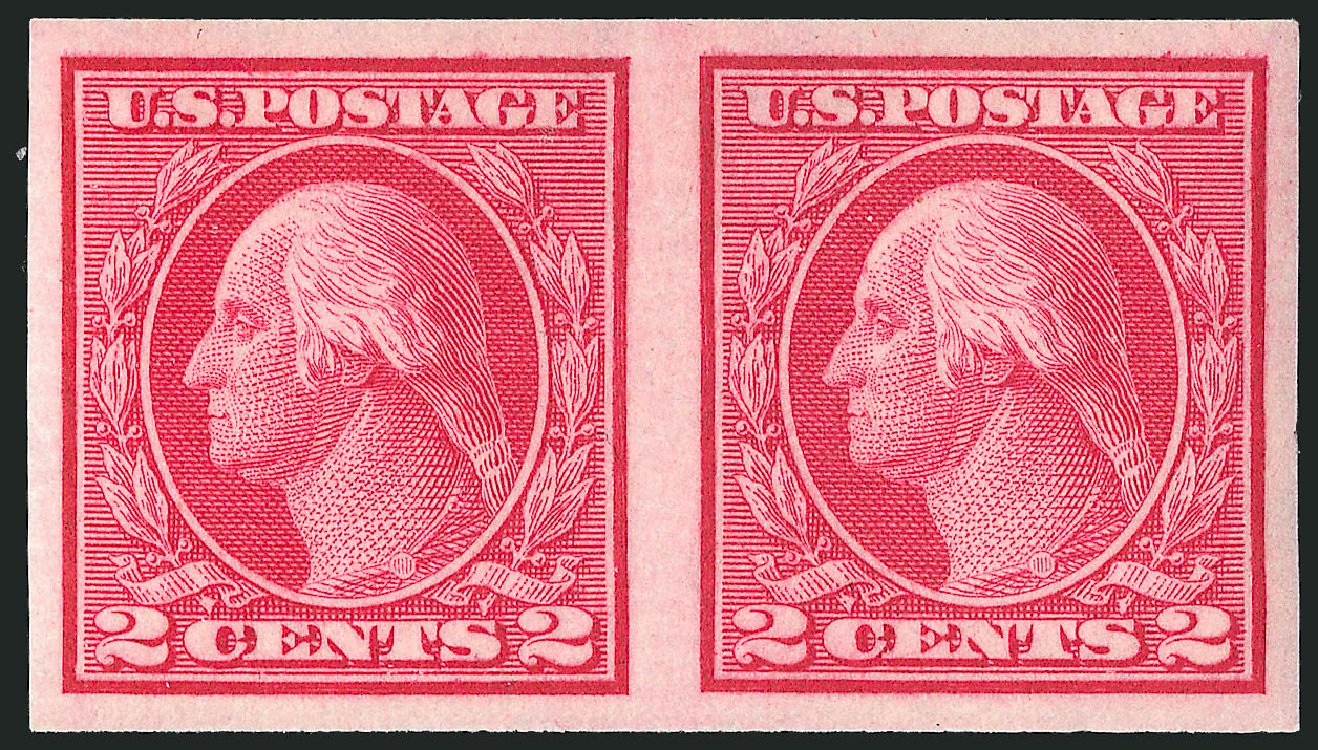 Value of US Stamps Scott Catalog #459: 2c 1914 Washington Coil Imperf. Robert Siegel Auction Galleries, Feb 2015, Sale 1092, Lot 1328