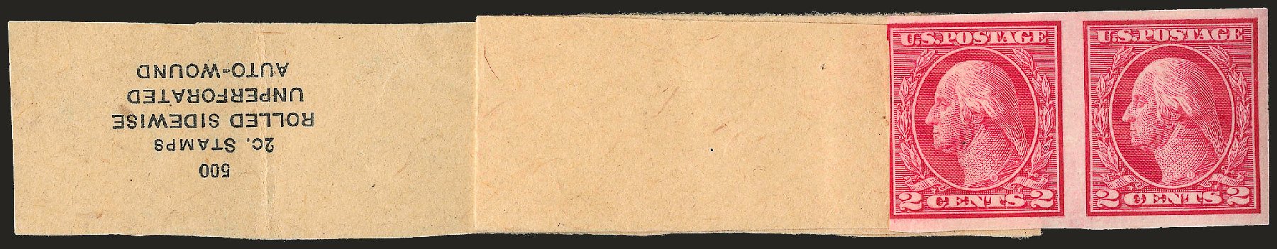 US Stamp Prices Scott Catalog # 459 - 2c 1914 Washington Coil Imperf. Robert Siegel Auction Galleries, Jun 2010, Sale 991, Lot 1388
