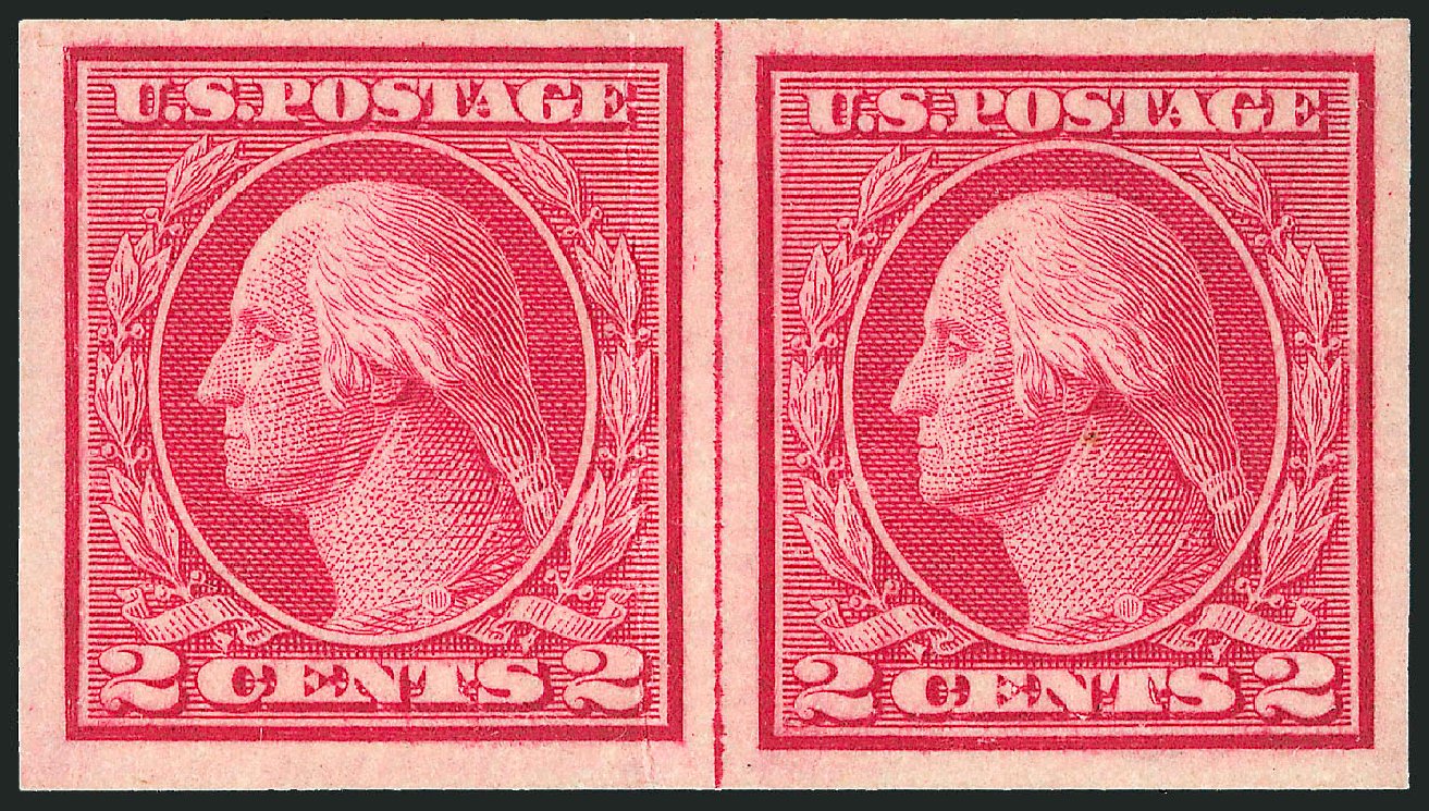 US Stamps Values Scott Catalog #459: 2c 1914 Washington Coil Imperf. Robert Siegel Auction Galleries, Oct 2010, Sale 997, Lot 6018