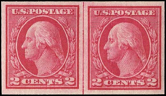 Value of US Stamp Scott Catalogue #459 - 1914 2c Washington Coil Imperf. Regency-Superior, Nov 2014, Sale 108, Lot 859