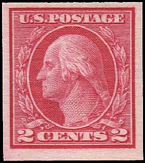 Value of US Stamp Scott Catalogue #459: 2c 1914 Washington Coil Imperf. Regency-Superior, Jan 2015, Sale 109, Lot 1259