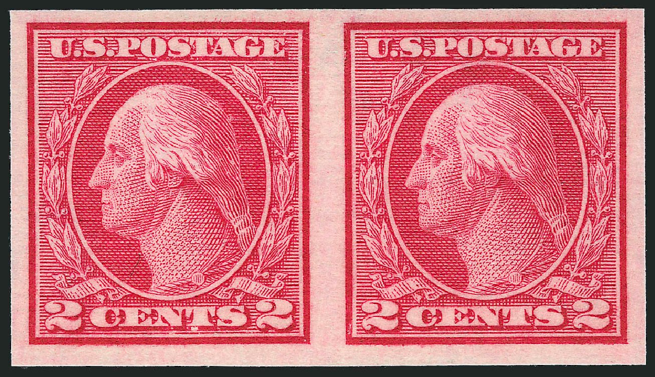 US Stamps Value Scott #459 - 1914 2c Washington Coil Imperf. Robert Siegel Auction Galleries, Mar 2011, Sale 1007, Lot 2749