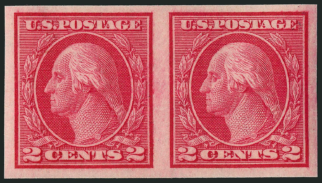 US Stamps Values Scott Catalogue #459: 2c 1914 Washington Coil Imperf. Robert Siegel Auction Galleries, Nov 2012, Sale 1034, Lot 429