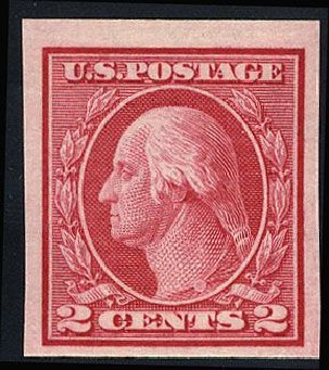 Cost of US Stamps Scott 459: 1914 2c Washington Coil Imperf. Cherrystone Auctions, Jan 2008, Sale 200801, Lot 1220