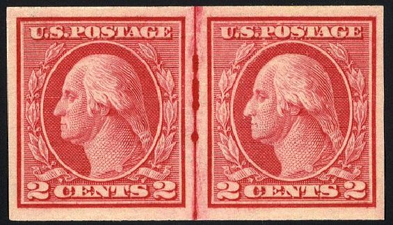 US Stamps Value Scott Catalogue #459: 1914 2c Washington Coil Imperf. Cherrystone Auctions, Jan 2008, Sale 200801, Lot 1221