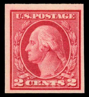 Cost of US Stamp Scott #459 - 1914 2c Washington Coil Imperf. Daniel Kelleher Auctions, Oct 2014, Sale 660, Lot 2381