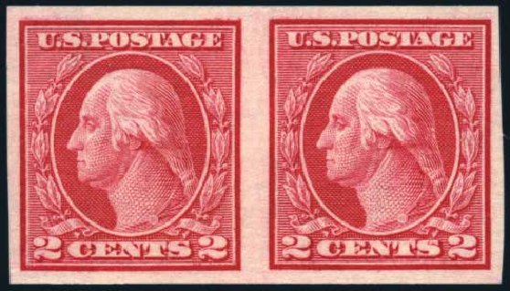 US Stamps Price Scott Catalog 459 - 1914 2c Washington Coil Imperf. Harmer-Schau Auction Galleries, Jun 2008, Sale 78, Lot 1574