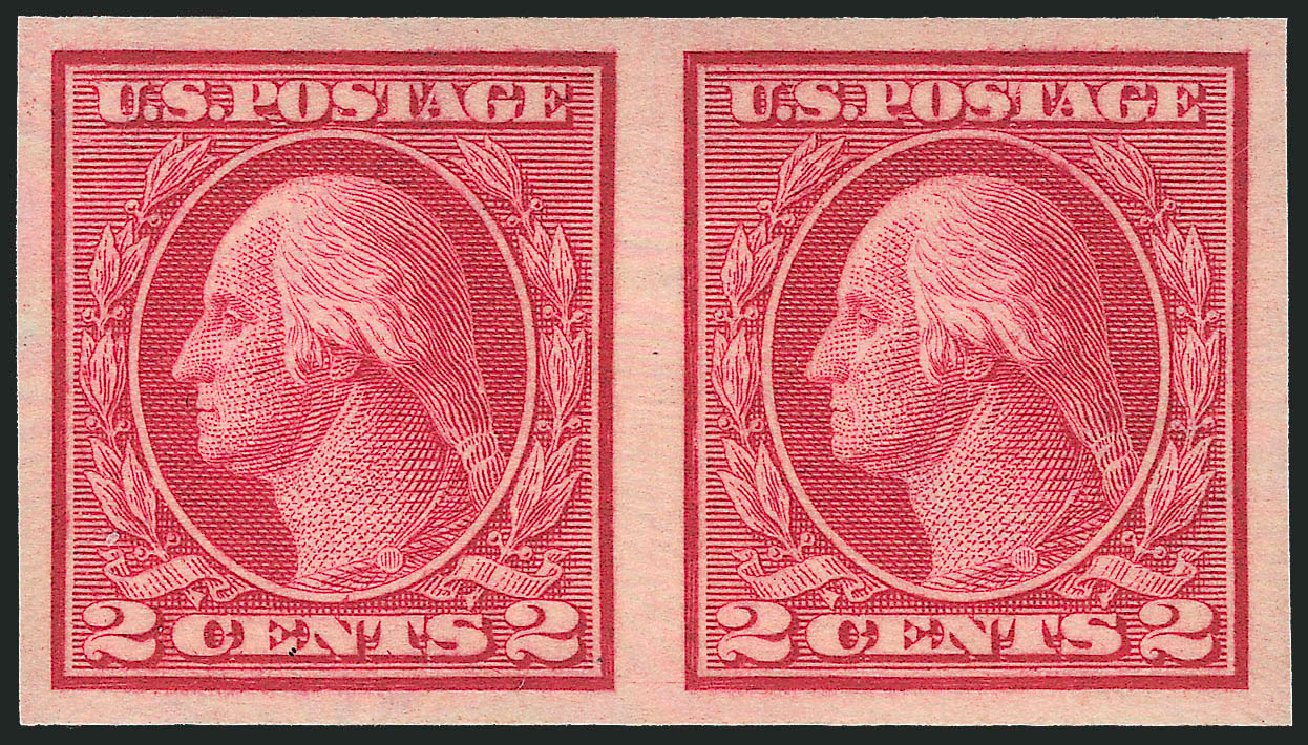 Value of US Stamp Scott Catalogue # 459 - 1914 2c Washington Coil Imperf. Robert Siegel Auction Galleries, Dec 2014, Sale 1090, Lot 1524