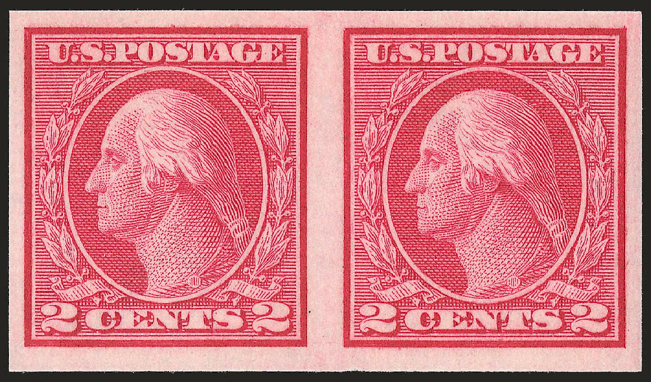 US Stamp Value Scott 459: 1914 2c Washington Coil Imperf. Robert Siegel Auction Galleries, Sep 2009, Sale 976, Lot 2044
