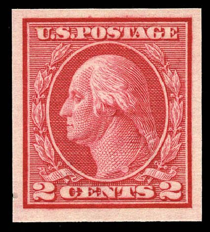 US Stamps Prices Scott Cat. 459: 2c 1914 Washington Coil Imperf. Matthew Bennett International, Mar 2012, Sale 344, Lot 4605