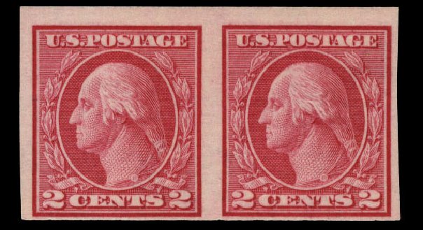 Prices of US Stamps Scott Cat. # 459: 1914 2c Washington Coil Imperf. Cherrystone Auctions, Mar 2010, Sale 201003, Lot 175