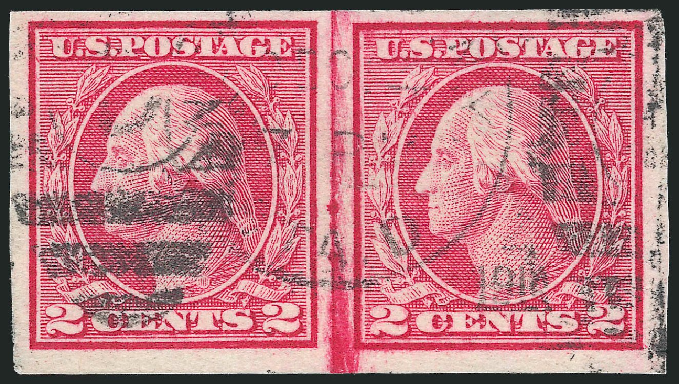 Costs of US Stamp Scott #459: 2c 1914 Washington Coil Imperf. Robert Siegel Auction Galleries, Sep 2012, Sale 1028, Lot 405