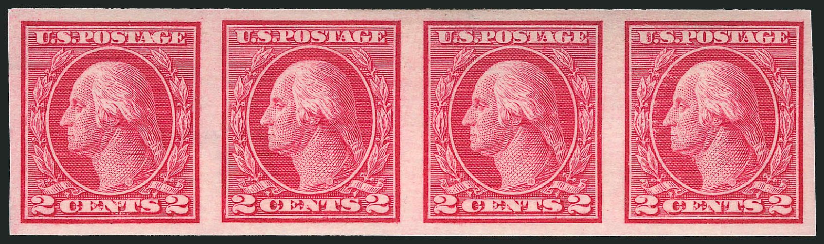 Values of US Stamp Scott #459: 2c 1914 Washington Coil Imperf. Robert Siegel Auction Galleries, Mar 2013, Sale 1040, Lot 1835