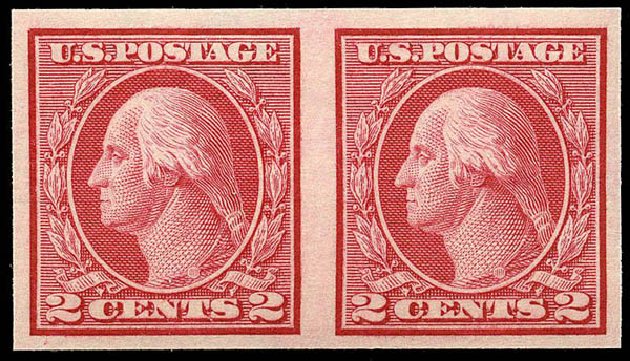 Costs of US Stamps Scott 459: 2c 1914 Washington Coil Imperf. Matthew Bennett International, Apr 2008, Sale 326, Lot 423
