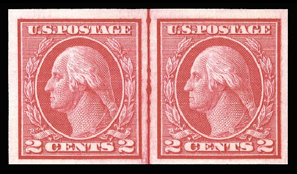 Value of US Stamps Scott Catalog 459: 2c 1914 Washington Coil Imperf. Cherrystone Auctions, Apr 2009, Sale 200904, Lot 93