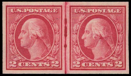 Prices of US Stamp Scott Catalogue 459 - 2c 1914 Washington Coil Imperf. Daniel Kelleher Auctions, Jul 2011, Sale 625, Lot 983