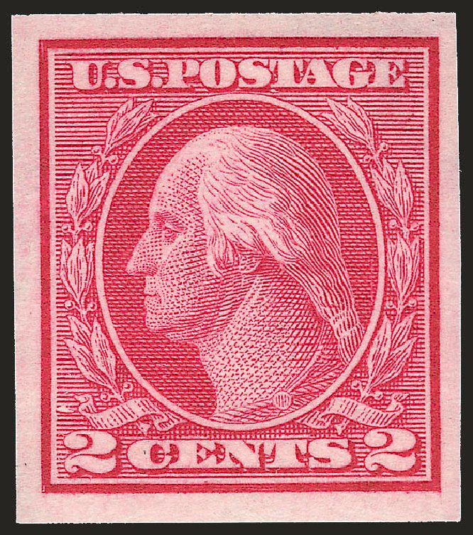 US Stamps Value Scott Cat. #459: 2c 1914 Washington Coil Imperf. Robert Siegel Auction Galleries, Apr 2009, Sale 972, Lot 3343