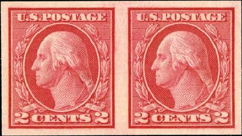 Prices of US Stamp Scott Catalog #459: 1914 2c Washington Coil Imperf. Spink Shreves Galleries, Jan 2015, Sale 150, Lot 183