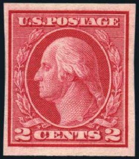 Value of US Stamp Scott Catalog # 459: 2c 1914 Washington Coil Imperf. Harmer-Schau Auction Galleries, Feb 2009, Sale 80, Lot 1326